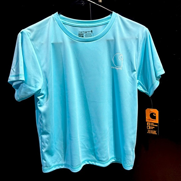 Carhartt Force UPF 50+ Sun defender,logo chest/back/sleeve,swim,summer,everyday - Picture 1 of 7